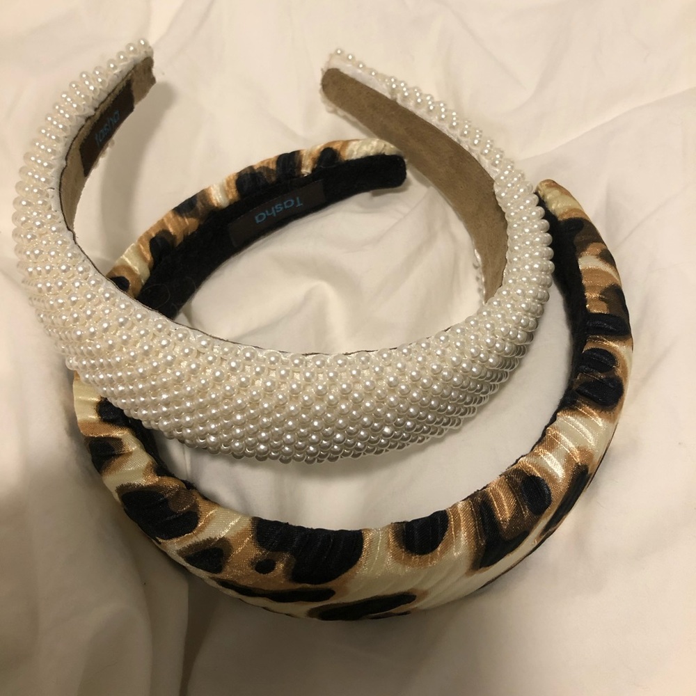 Nordstrom Tasha padded pearl and animal headbands